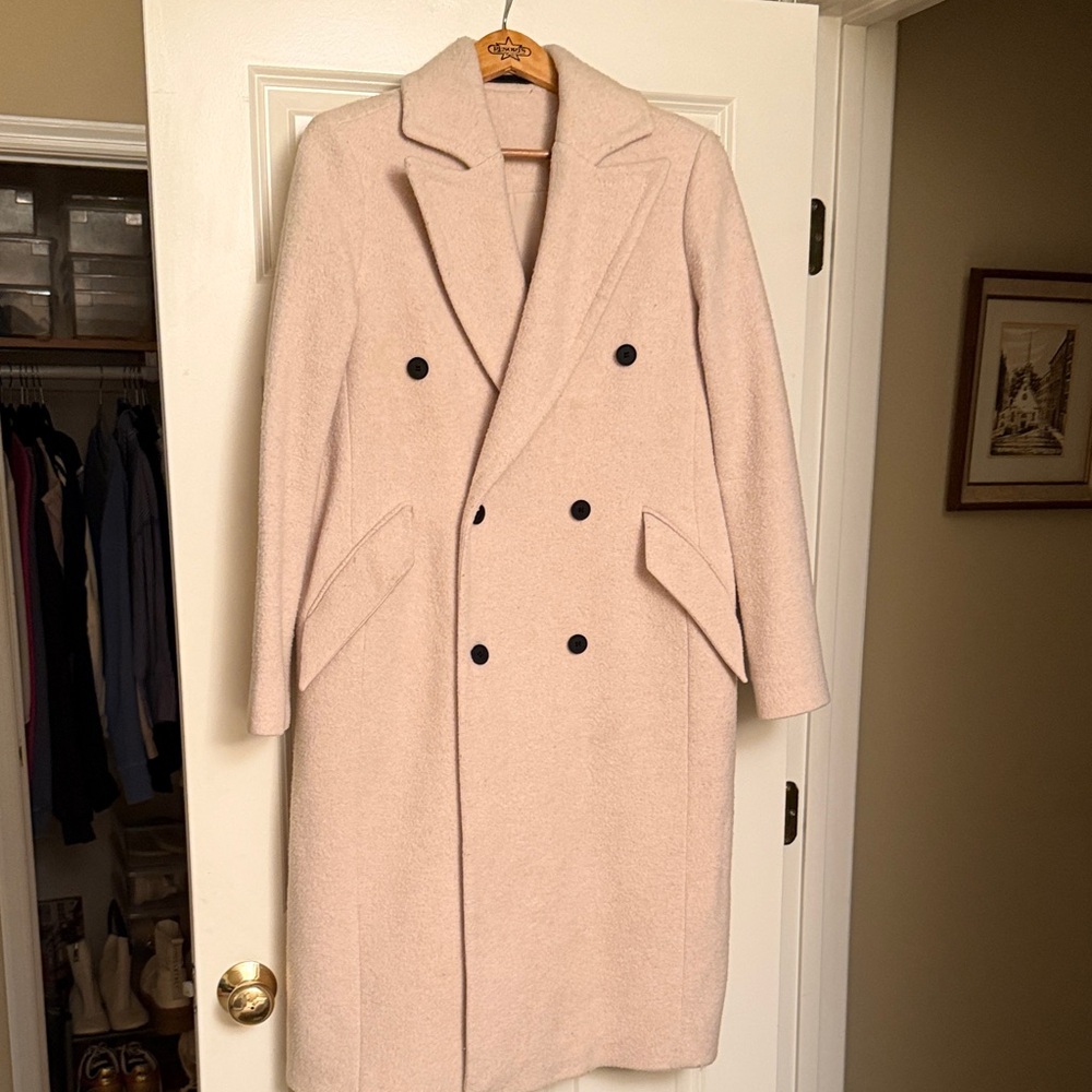 All Saints Light Pink Teddy Coat